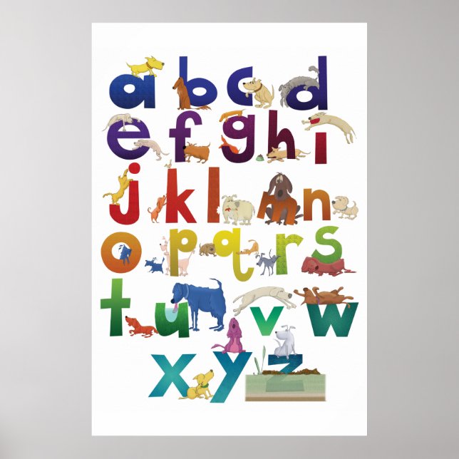 Grotke Alphabet Dogs Poster (Frente)