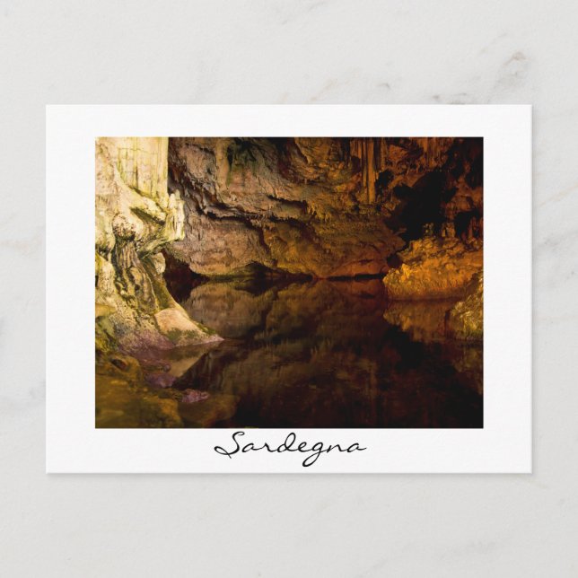 Grotto de Netuno, Sardenha — cartão postal branco (Frente)