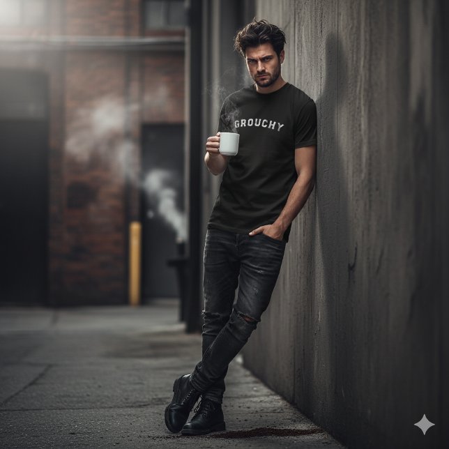 Grouchy Mood Funny Quote T-Shirt (Criador carregado)