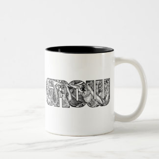 Growvisuals - cresça a caneca da letra do pássaro