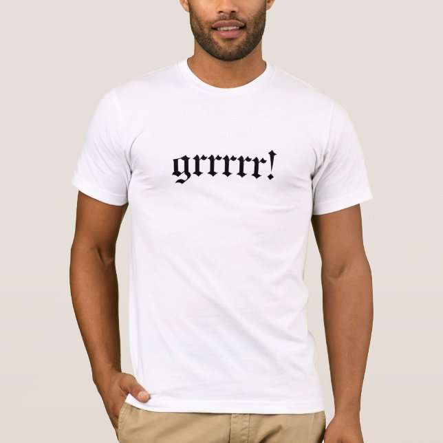 grrrrr! t-shirt americano do roupa (Frente)
