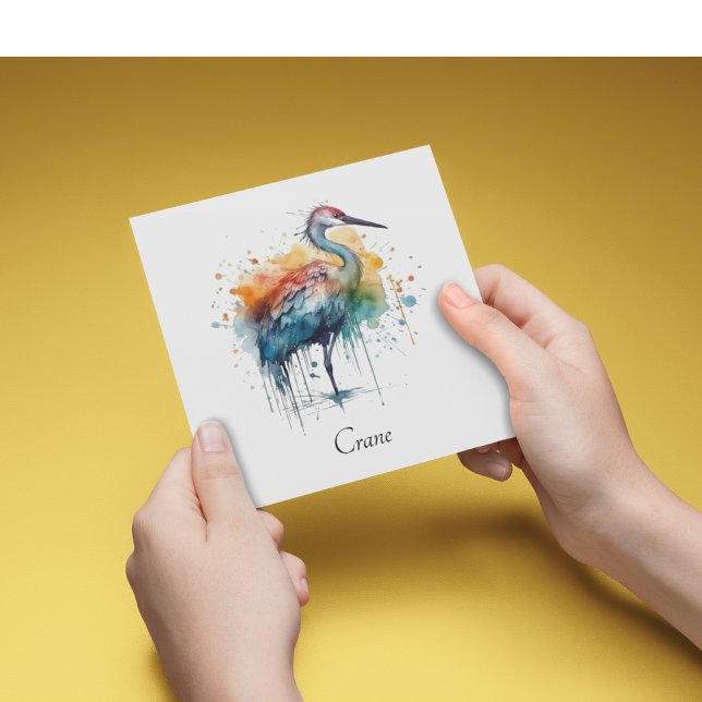 Grua Graciosa: Arte com Aquarela, personalizada (Criador carregado)
