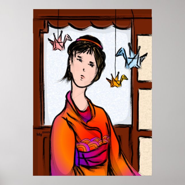 Gruas de papel na Poster de voo (Frente)