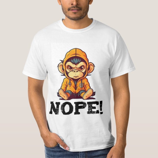 Grumpy Ape: Funny design for monkey lovers T-Shirt (Frente)