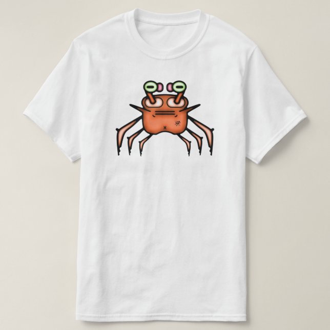 Grumpy Crab Funny T-Shirt (Frente do Design)