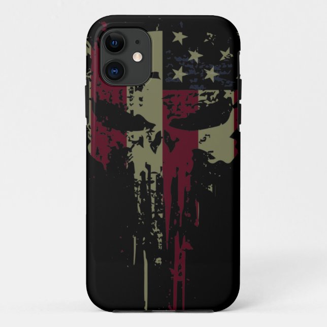 Grunge America skull Case-Mate capas de iphone (Verso)