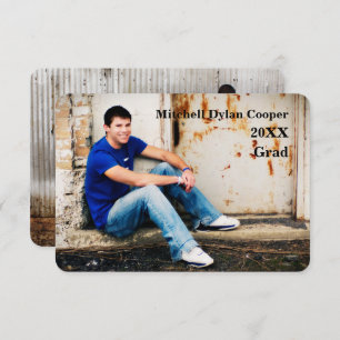 Grunge Casual - Anúncio de Graduação 3x5