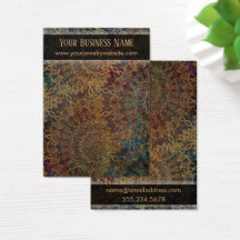 Grunge Dourado Cartões de Exibição do Detentor do 