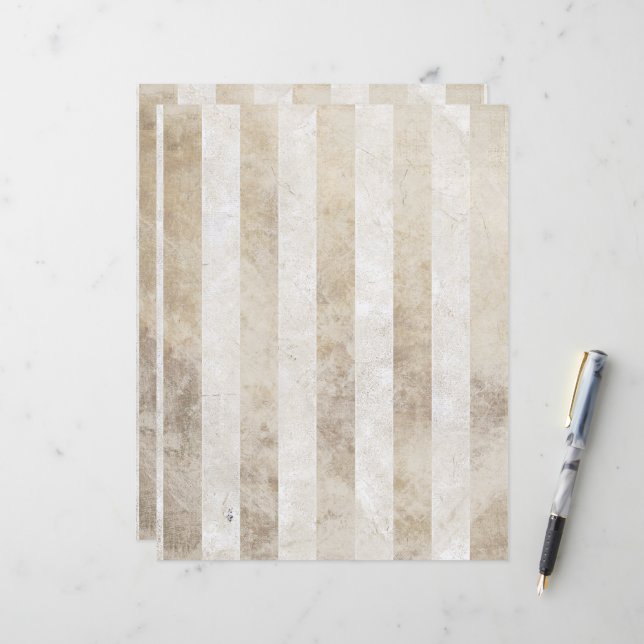 Grunge Dourado Stripe - Papel Scrapbook (Frente/Verso In Situ)