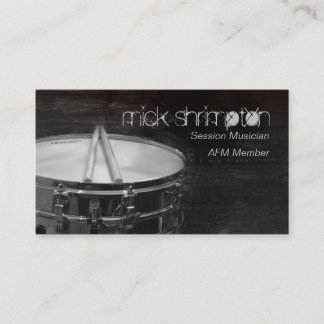 Grunge Drummer Musical Cartão de visita
