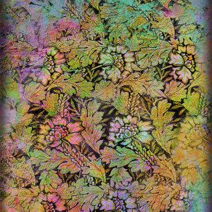 Grunge Floral Decoupage Papel Tecido