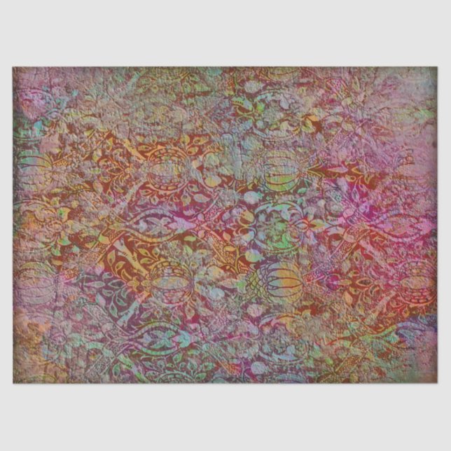 Grunge Floral Decoupage - Papel Tecido Vitoriano (Frente )