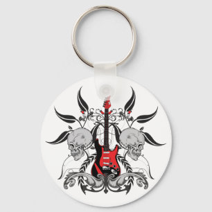 Grunge Guitar e Chaveiro de Caveira