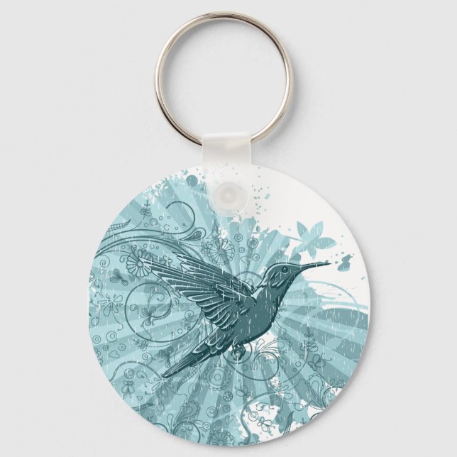 Grunge Hummingbird Chaveiro (Frente)