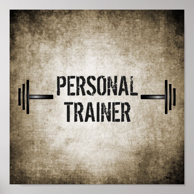 Grunge Personal Trainer Poster (Frente)