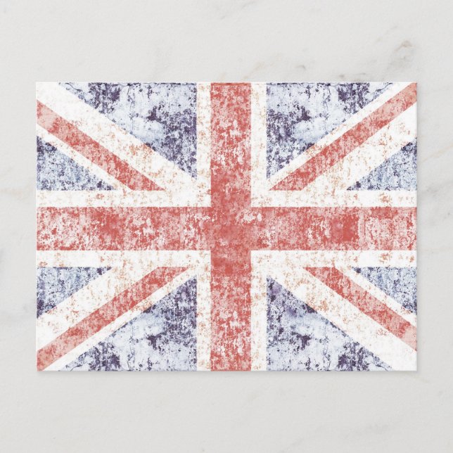 Grunge Union Jack - cartão postal leve (Frente)