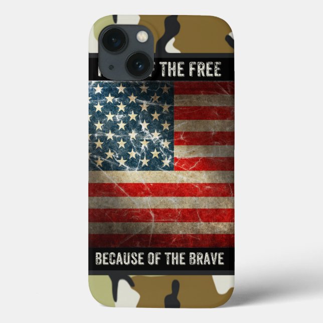Grunge USA Flag, Camouflage iPad Mini Retina Case (Verso)