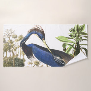 Grupo azul de toalha de banho dos animais