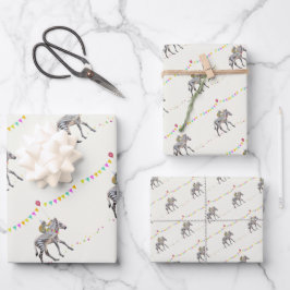 Grupo de Balões Zebra Cadeaupapier Vellen Set