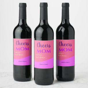Grupo de etiqueta do vinho da mãe