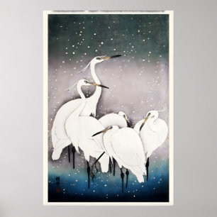 Grupo de Garças Impressão de Arte Japonesa Fina  C