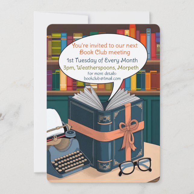 Grupo de leitura do amante do livro de anúncio de  (Frente)