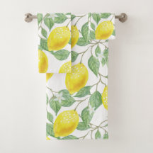 Grupo de toalha das videiras do limão do vintage