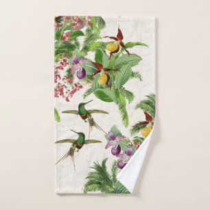 Grupo de toalha de banho das flores da orquídea