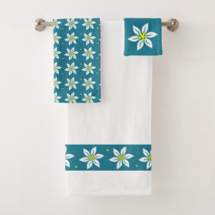 Grupo de toalha de banho das flores de Edelweiss