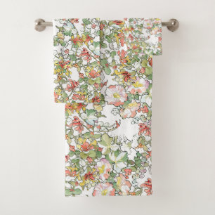 Grupo de toalha de banho das flores do Hollyhock &