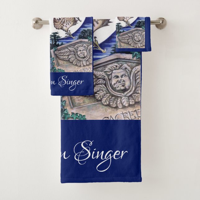 Grupo de toalha de banho do cantor do banheiro do (Insitu)