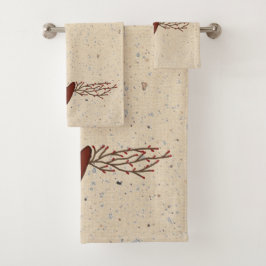 Grupo de toalha do coração da baga da semente