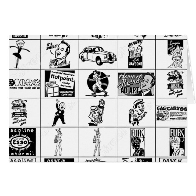 Grupo do cartão do anos 50 (Frente Horizontal)