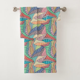 Grupo modelado Multi-Colorido de toalha de banho