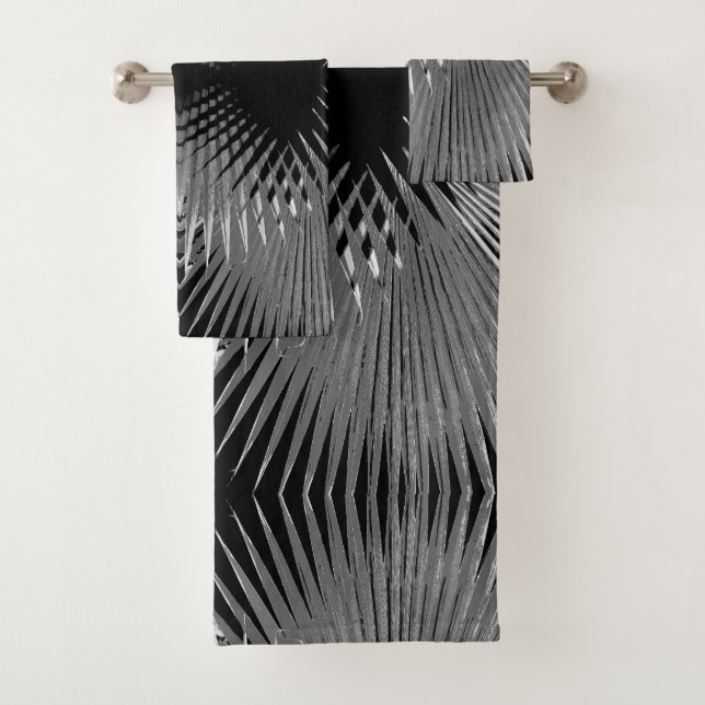 Grupo tropical branco preto de toalha de banho da (Insitu)
