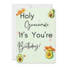 Guacamole sagrado é seu aniversário! cartão 
