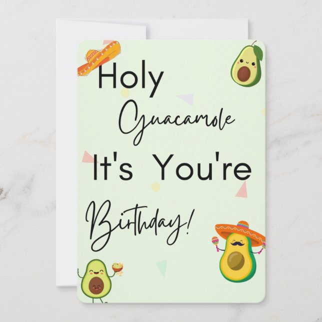 Guacamole sagrado é seu aniversário! cartão  (Frente)