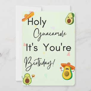 Guacamole sagrado é seu aniversário! cartão 