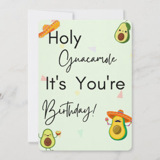 Guacamole sagrado é seu aniversário! cartão