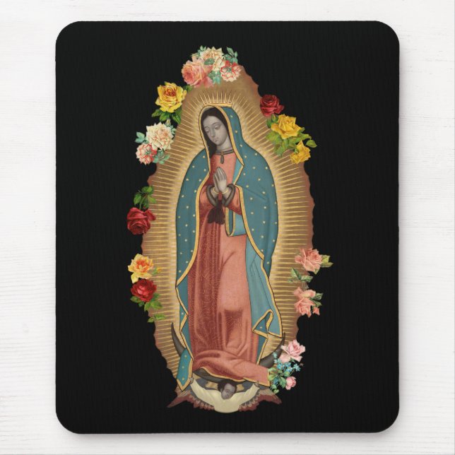 Guadalupe Mousepad cor-de-rosa (Frente)