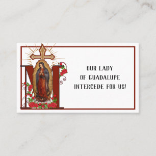 Guadalupe Oração Religiosa Cartões Santa