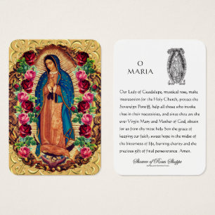 Guadalupe Virgem Maria Oração espanhola Cartão
