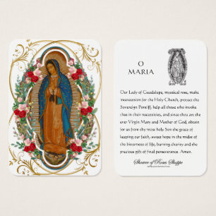 Guadalupe Virgem Maria Oração espanhola Cartão