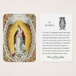 Guadalupe Virgem Maria Oração espanhola Cartão