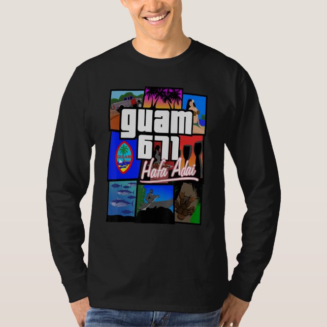Guam 671 Hafa Adai Guam Camiseta Life (Frente)