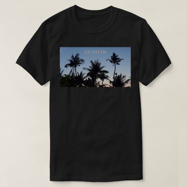 GUAM RUN 671 Árvores Sunset T-Shirt (Frente do Design)