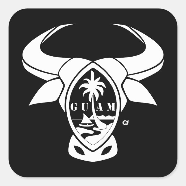 Guam Seal Cariou adesivo Sq-Lg (Frente)