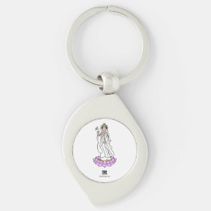 Guan Yin Bodhisattva no Lotus Metal Chaveiro