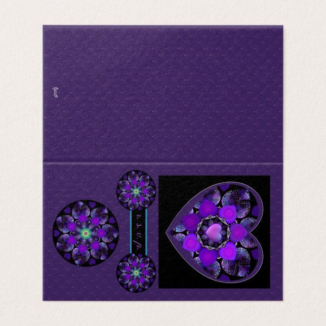 Guarda-chuva e corações roxos .7 (Exterior Desdobrado)