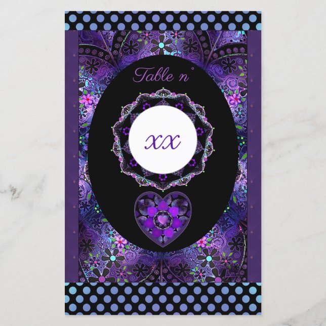 Guarda-chuva e corações roxos .7 (Verso)